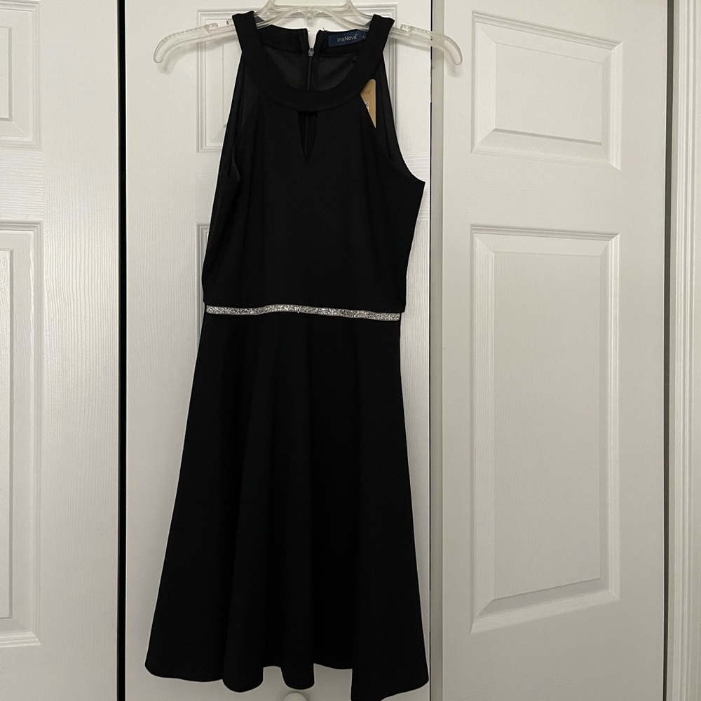 Black Dress with Sequined Band
